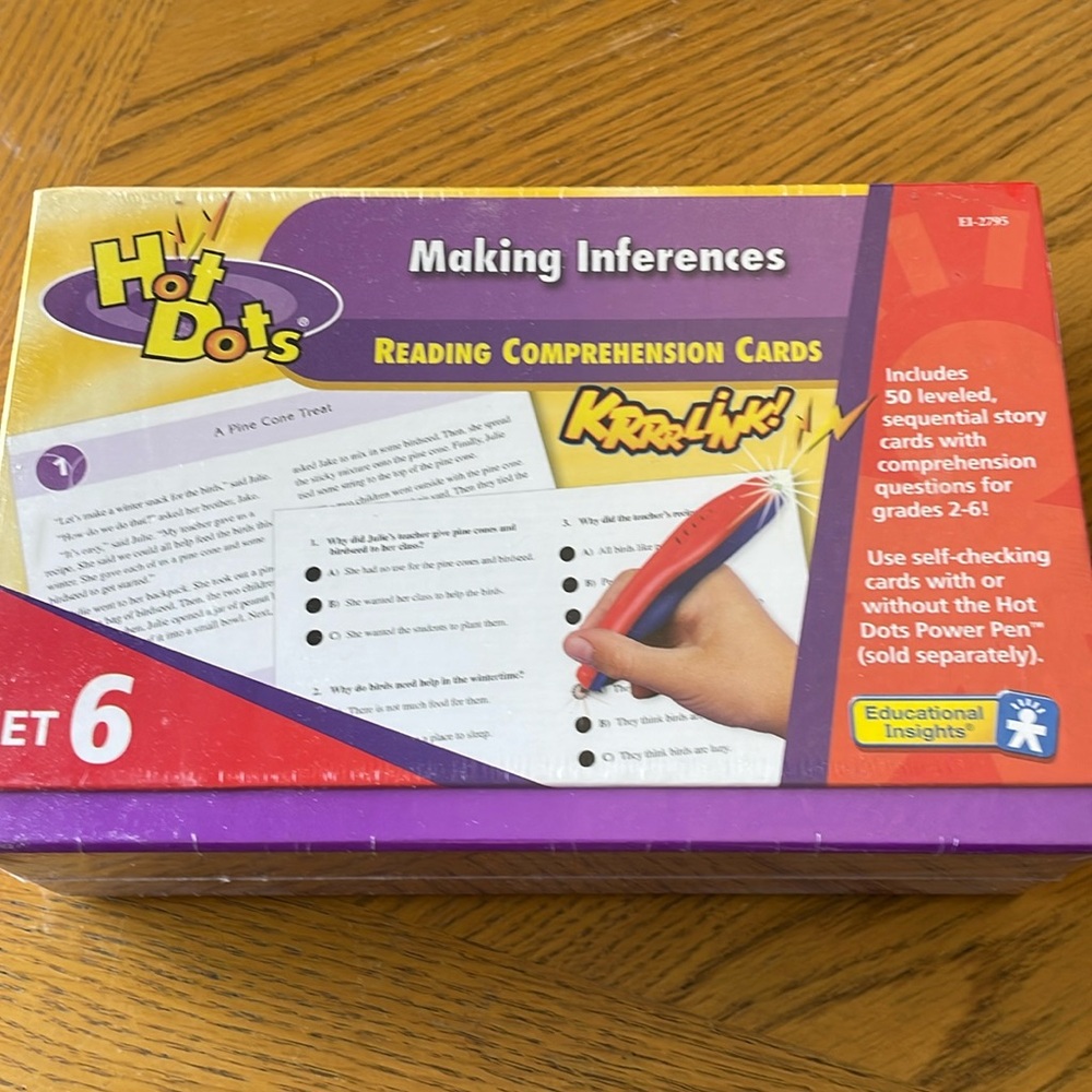 Hot Dots Reading Comprehension Cards Set 6 Making Inferences